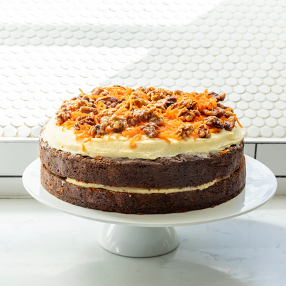 Carrot cake with burnt butter cream cheese icing