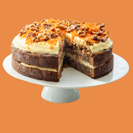 Carrot cake with burnt butter cream cheese icing